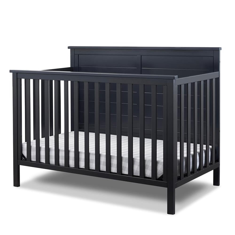 Contemporary 4-in-1 Convertible Crib in Midnight