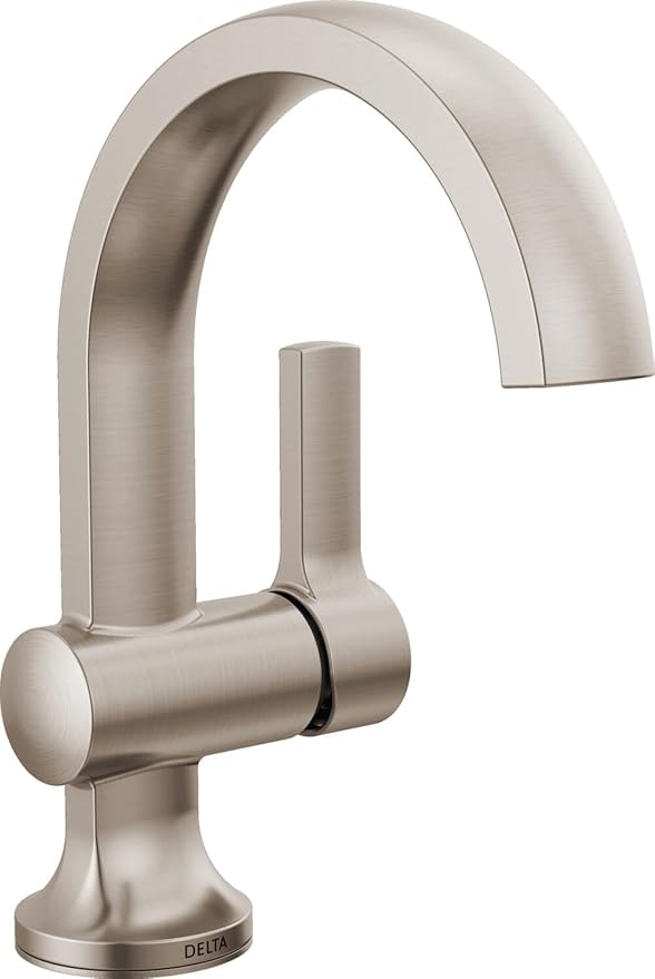 Albion Brushed Gold Bathroom Faucet 1 Hole, Single Hole Bathroom Sink Faucet for Vanity