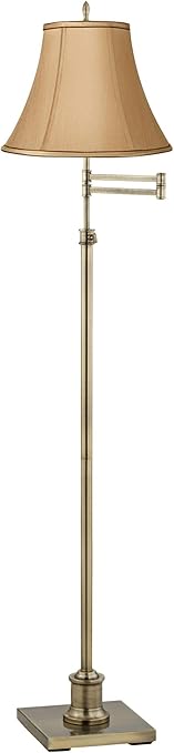 Westbury Traditional Floor Lamp Adjustable Height Standing Swing Arm 70" Tall Antique