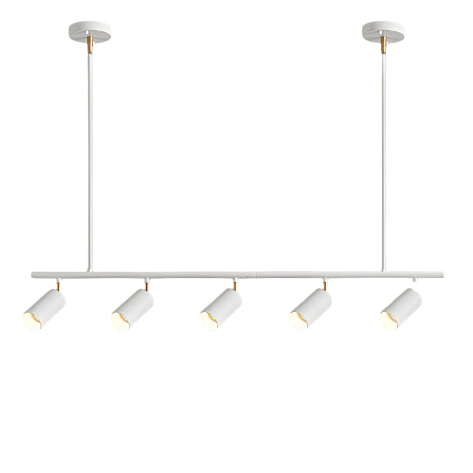 5-Light LED Track Lighting Kit Gold Track Light Flexibly Rotatable Light Head Modern