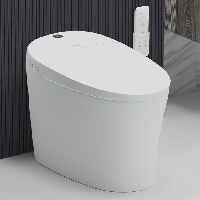Smart Toilet,One Piece Bidet for Bathrooms,Modern Elongated Toilet with Warm Water