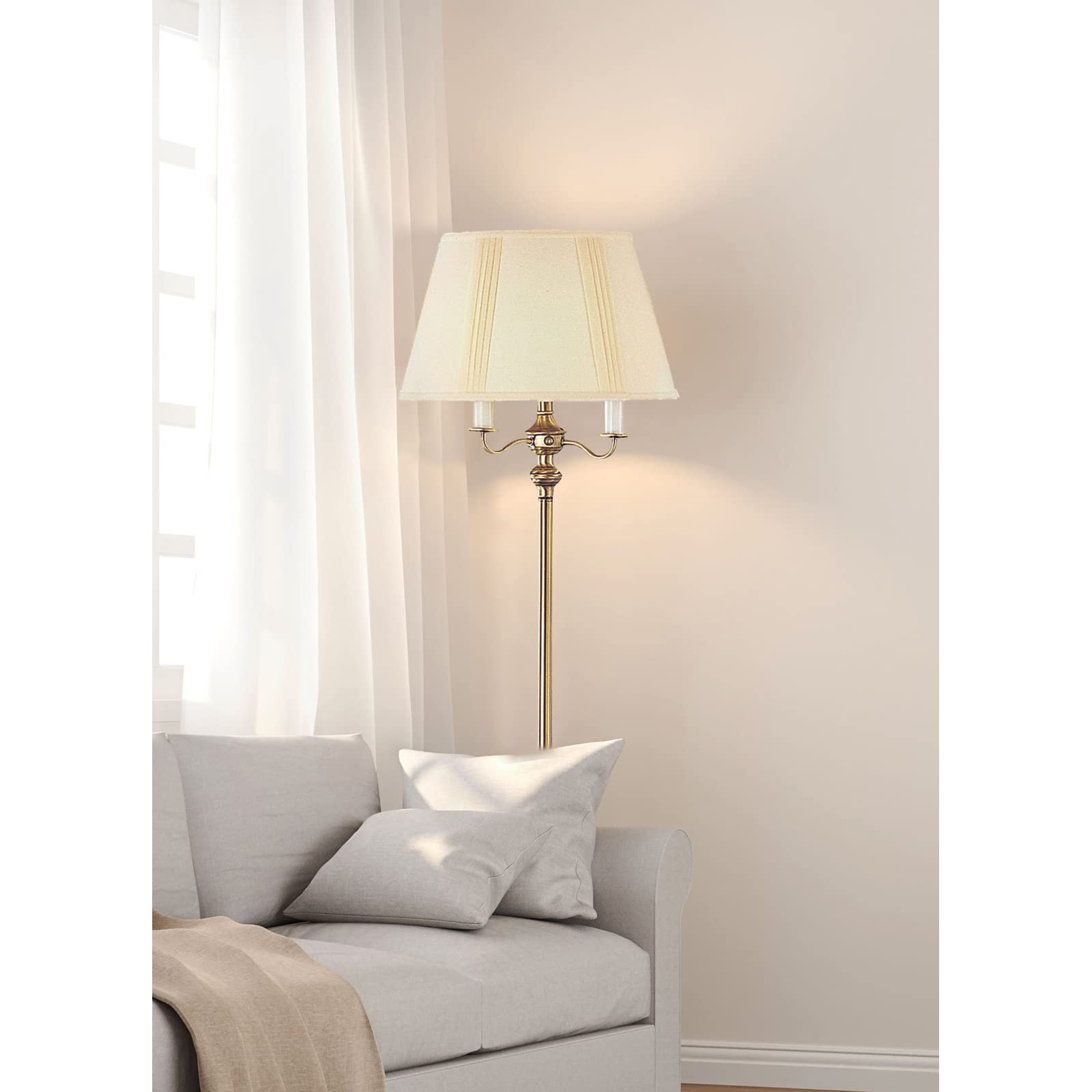 Lighting BO-315-AB 150-Watt 6-Way Mechanism Floor Lamp, Antique Brass