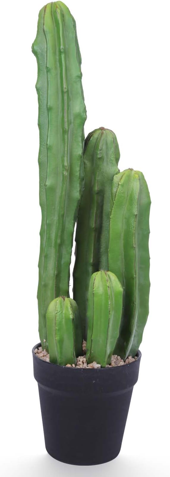 Artificial Cactus 39 Inch Fake Cacti Faux Plant with Black Planter for Home Garden Store