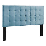Tufted Full/Queen Performance Velvet Headboard in Sea Blue