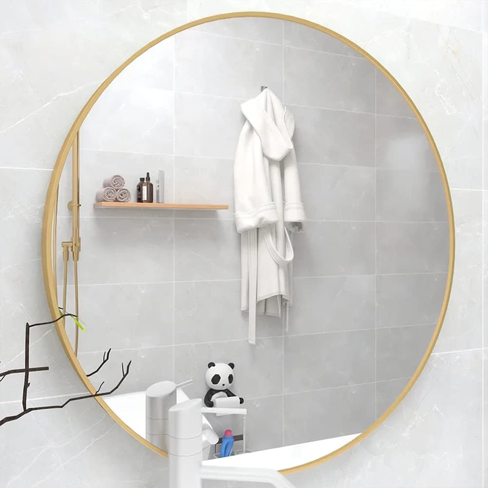 Wall Mirror 48 inch Round Wall Mirror for Entryways, Washrooms, Living Rooms,Gold