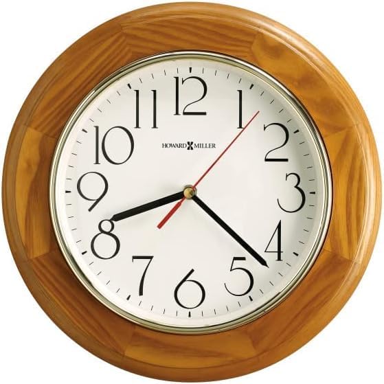Dalton Gardens Wall Clock II 549-660 – 11.5-Inch Champagne Oak Finish