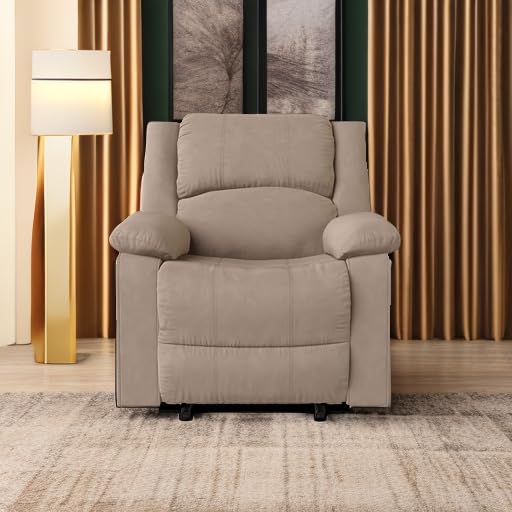 Warren Manual Recliner Microfiber Beige,living room