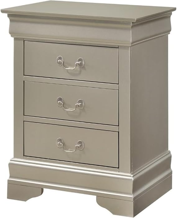 Louis Phillipe 3 Drawer Nightstand in Cherry