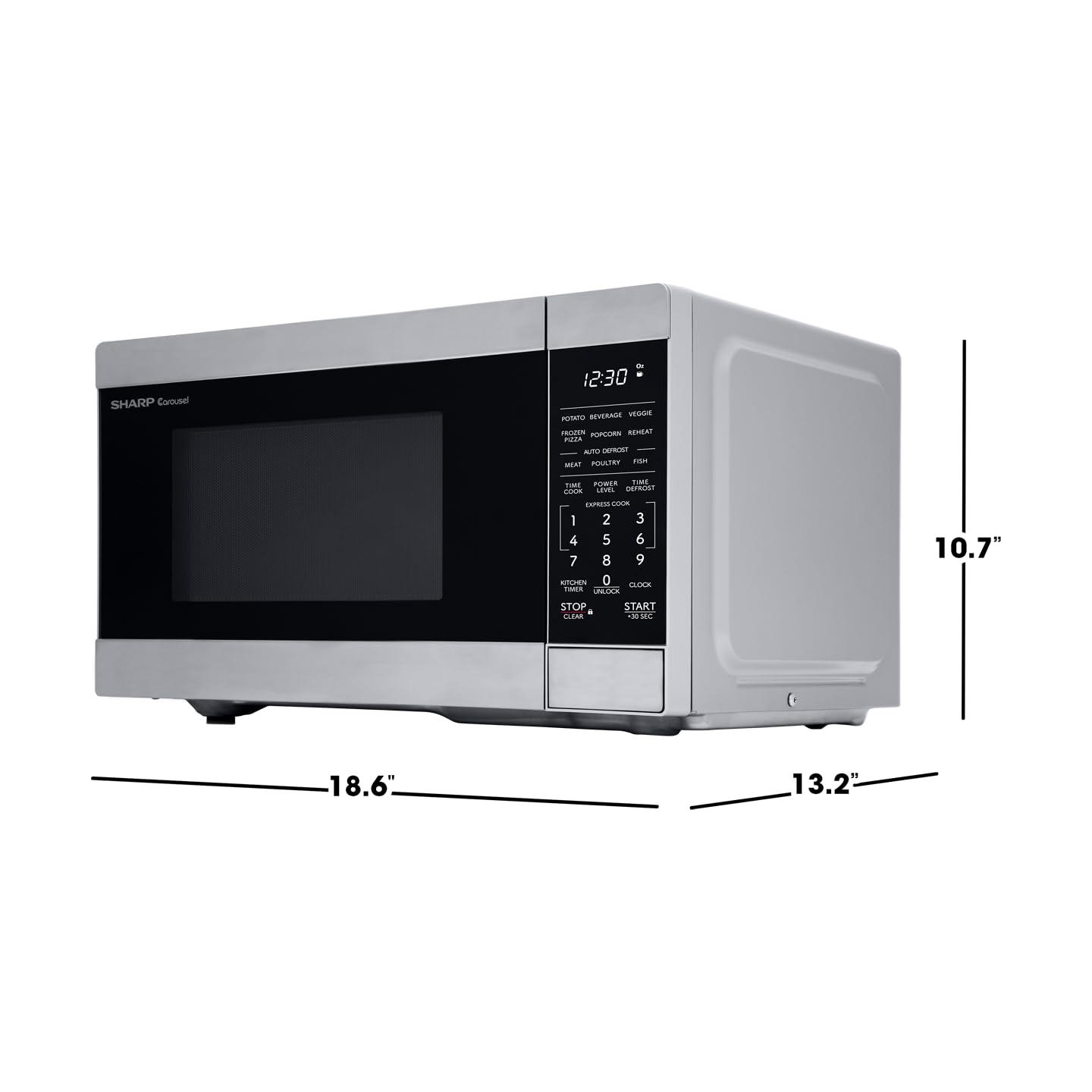 Countertop Microwave Oven with Removable 10.6" Carousel Turntable