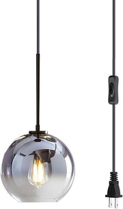 Lighting Globe Pendant Lights Gradient Gold Glass Pendant Light Modern Kitchen Island