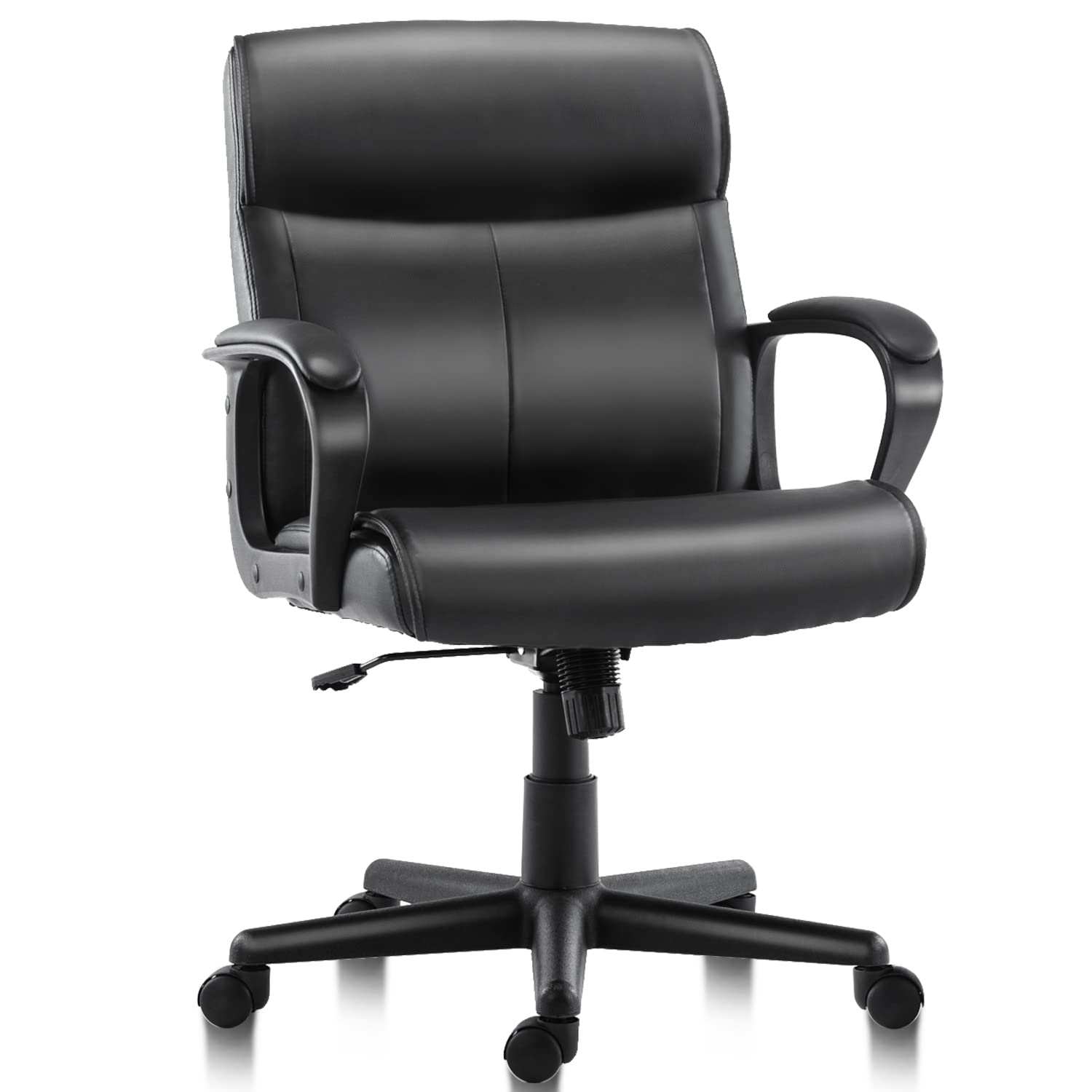 Home Office Chair Mid-Back Office Computer Desk Chair with Armrest Adjustable