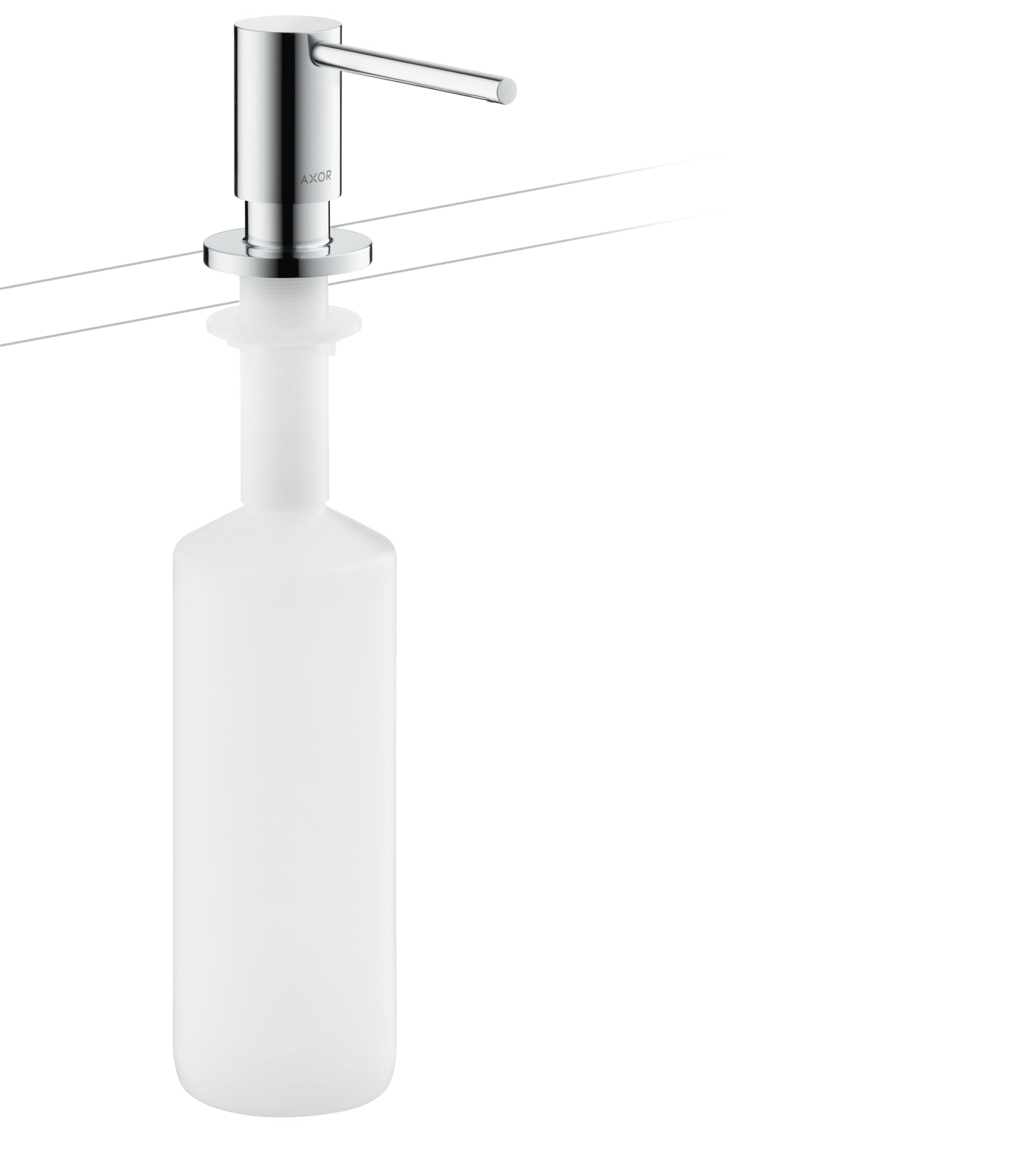 Bath and Kitchen Sink Soap Dispenser 3-inch, Modern Soap Dispenser in Chrome