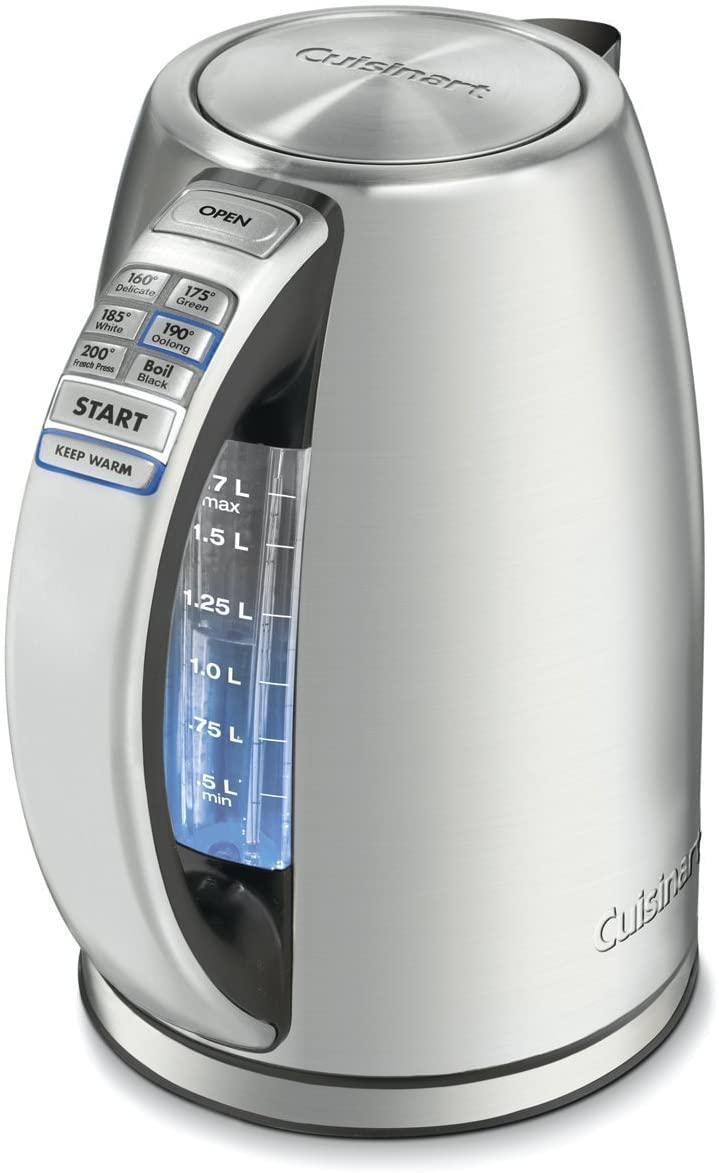 1.7-Liter Stainless Steel Cordless Electric Kettle with 6 Preset Temperatures