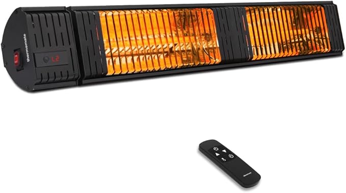 Outdoor Indoor Electric Patio Heater, 1500W 38.5" Portable Tower Infrared Heaer