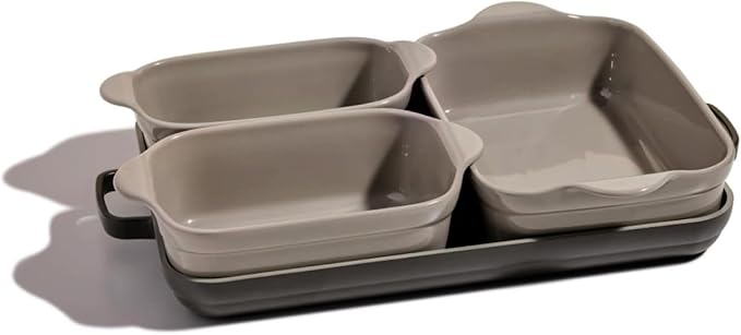 5-Piece Nonstick, Toxin-Free, Ceramic, Cast Aluminum Set with Oven Pan