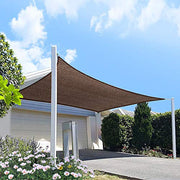 16' x 20' Brown Rectangle Sun Shade Sail Canopy, 95% UV Blockage Awning Shelter