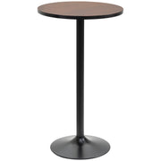 42" H Rustic Industrial Metal Elm Wood Top Bar Height Standing Pub Table