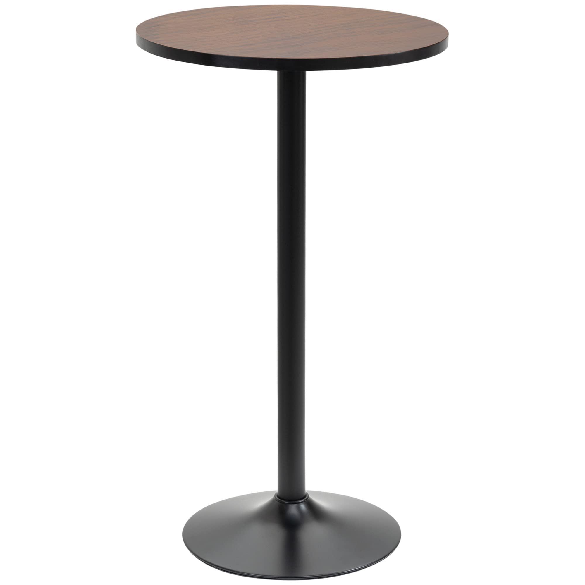 42" H Rustic Industrial Metal Elm Wood Top Bar Height Standing Pub Table