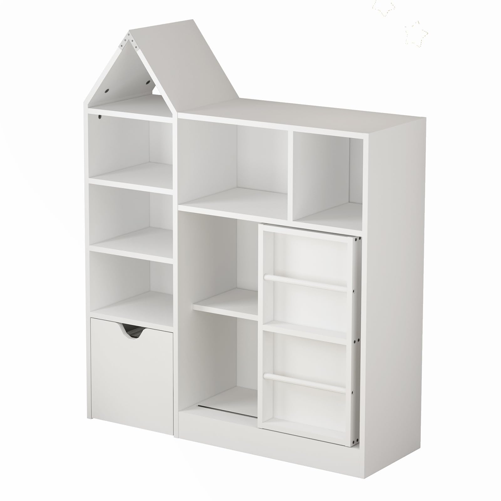 Toy and Book Organizer for Kids, Kids Toy Storage Organizer & Bookshelf