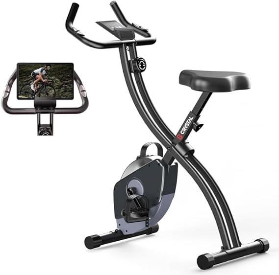 Folding Exercise Bike, Foldable Stationary Bikes For Home Workout Upright Indoor