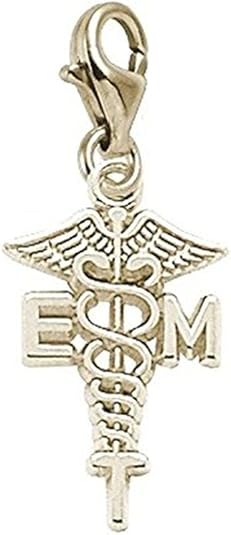 4K Yellow Gold EMT Charm with Lobster Claw Clasp