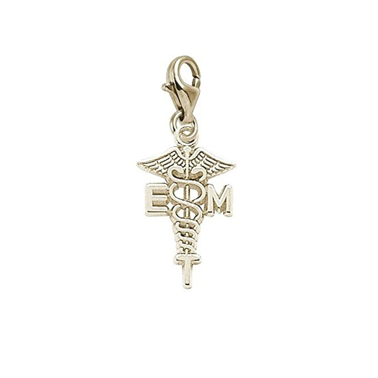 4K Yellow Gold EMT Charm with Lobster Claw Clasp