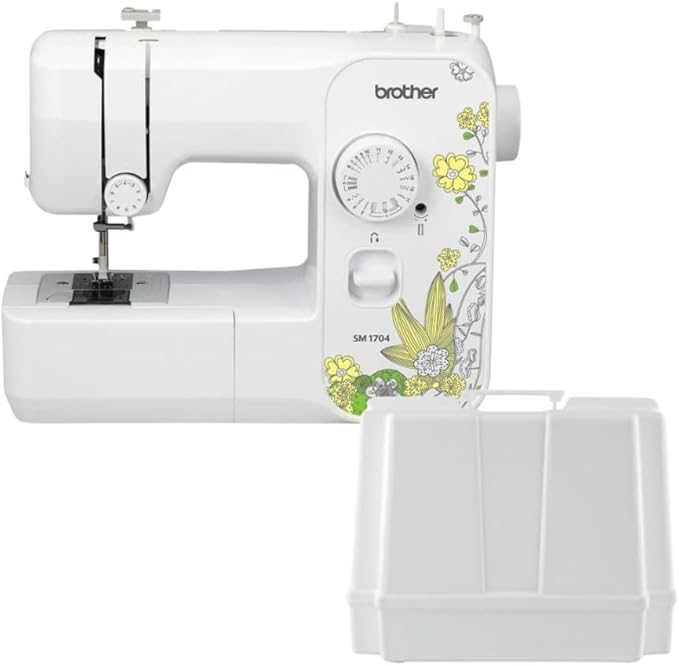 Sewing Machine, 7.6" x 17.25" x 13.8", White