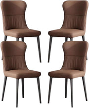 Chair 4-piece Microfiber Leather Kitchen Leisure Bar