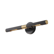 Picture Light 19 inches Brushed Brass Gold Black Wall Sconce with Knurled