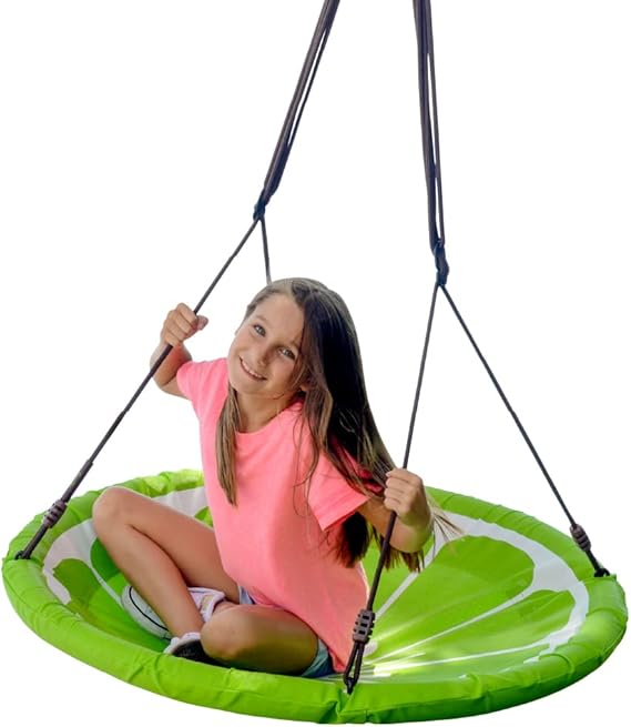 Slice - Giant 40" Round Colorful Saucer Tree Swing