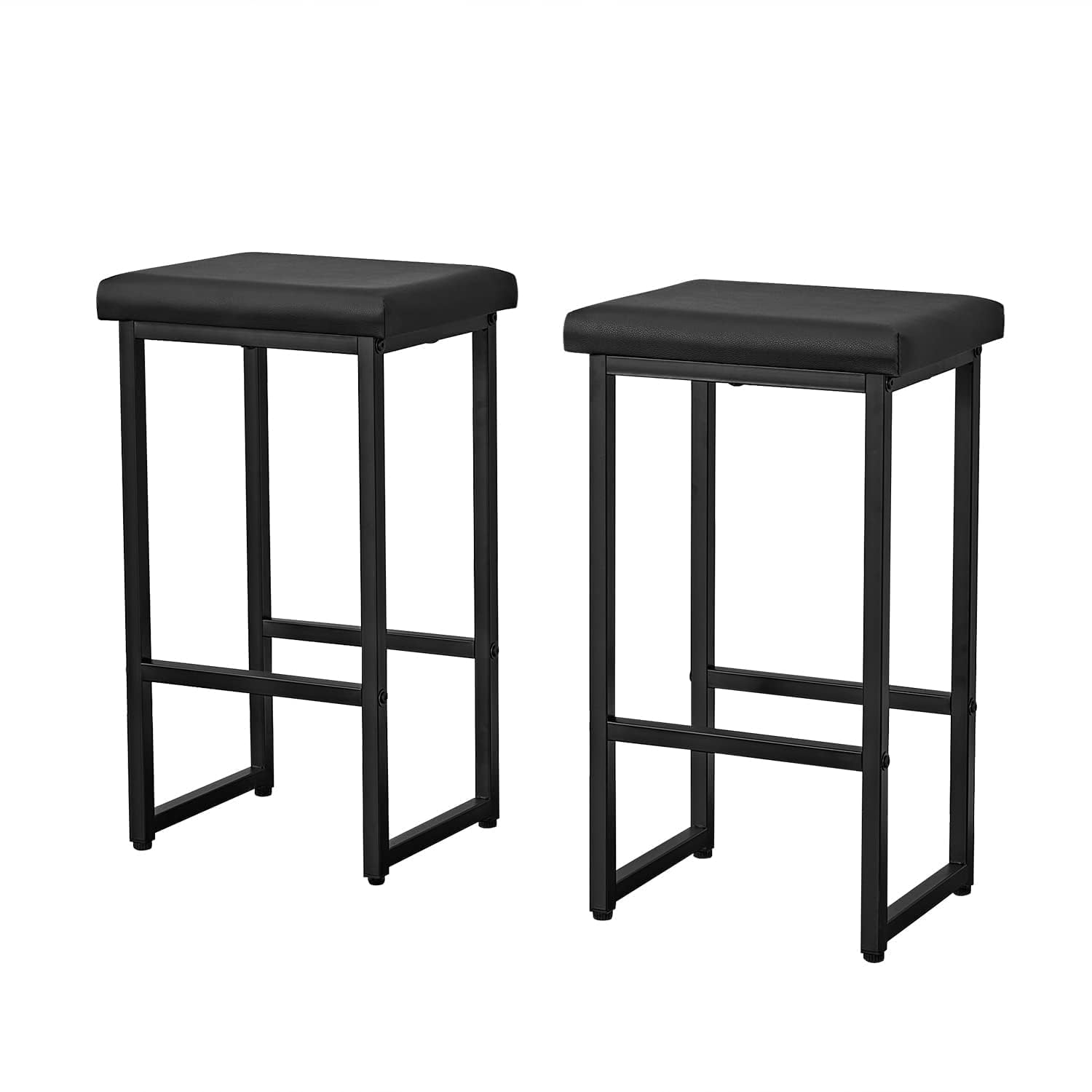 3 Piece Dining Table Set Kitchen Bar Table with Two Stool Storage Shelves Wood Counter