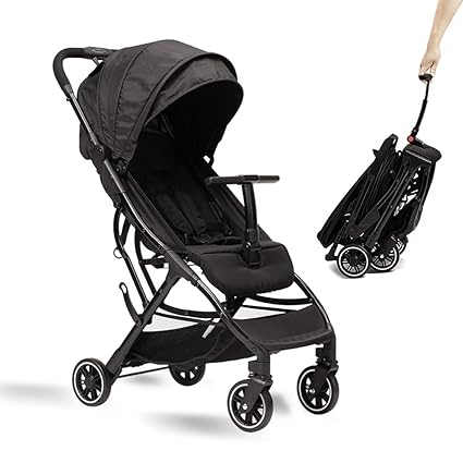 Stroller with Automatic Fold，Lightweight Umbrella Stroller with Pop Out Sun Canopy
