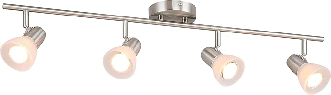 Track Light, Modern Fixed Rail Lighting with Glass