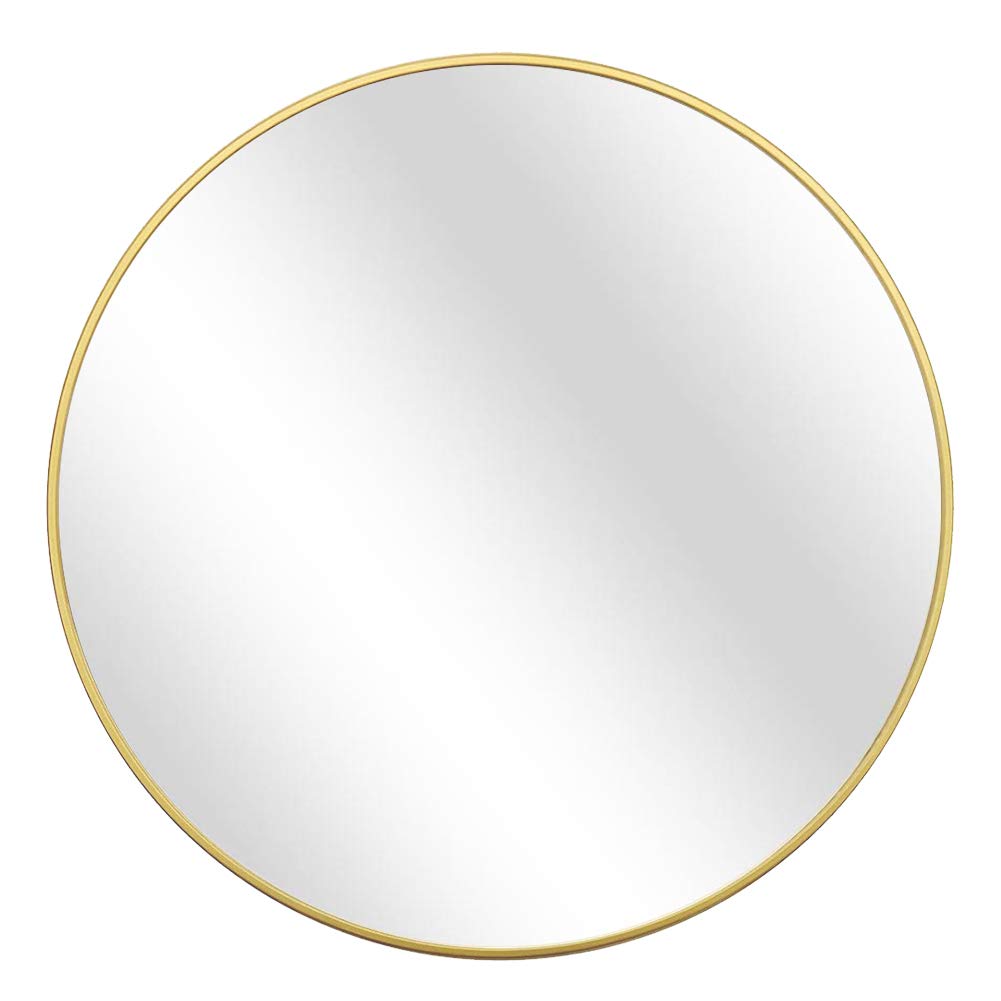 Wall Mirror 48 inch Round Wall Mirror for Entryways, Washrooms, Living Rooms,Gold