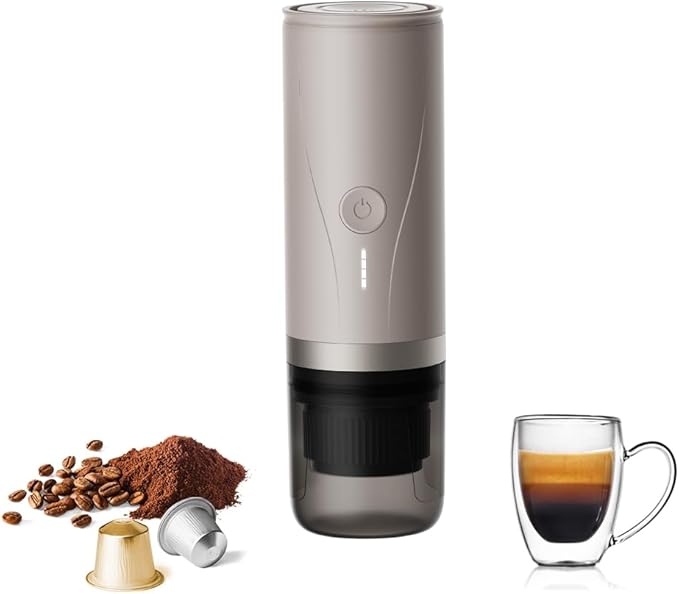 Portable Espresso Maker,Self-Heating Electric Mini Coffee Machine