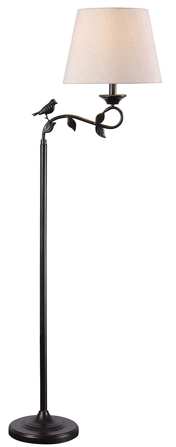 Birdsong Swing Arm Floor Lamp with Oil Rubbed Bronze with Gold Highlights Finish