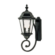 5511BK Telfair Collection 2-Light Wall Mount Outdoor Light Fixture, Matte Black