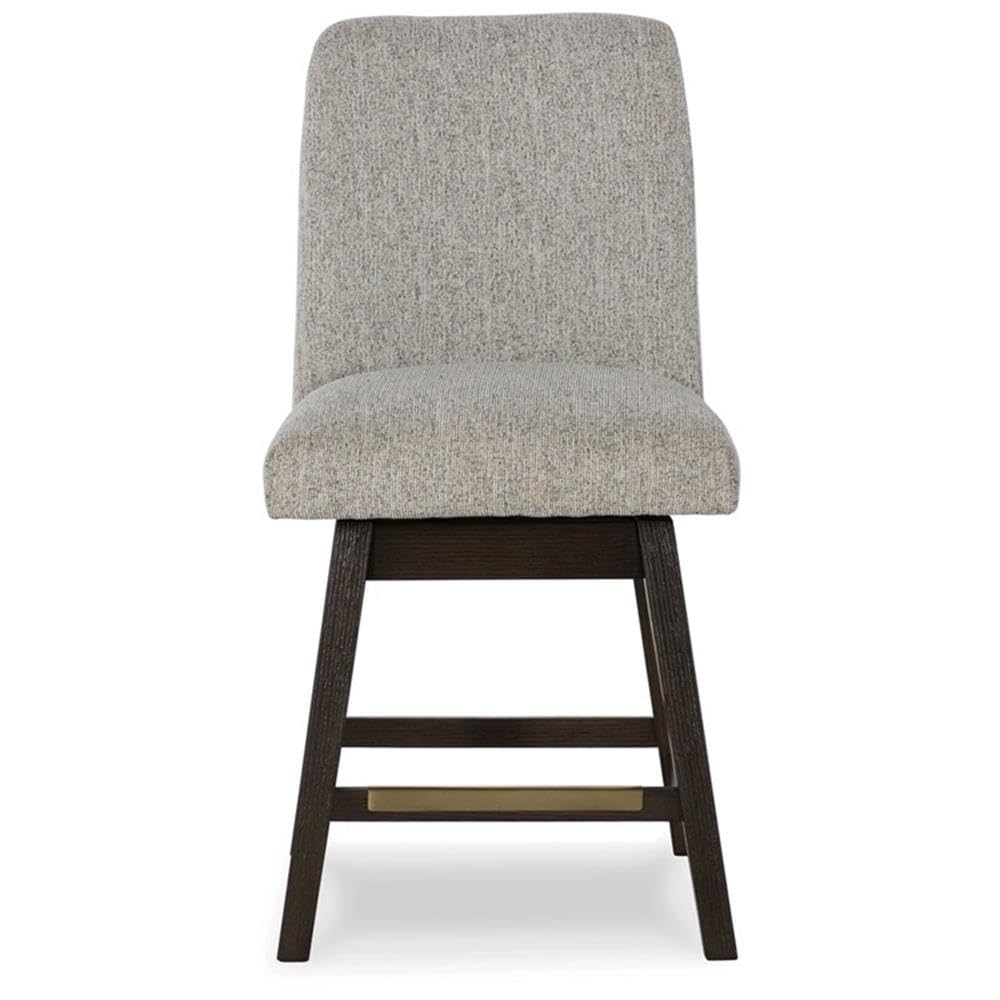 Burkhaus Urban Counter Height Upholstered Swivel Bar Stool with Footrest