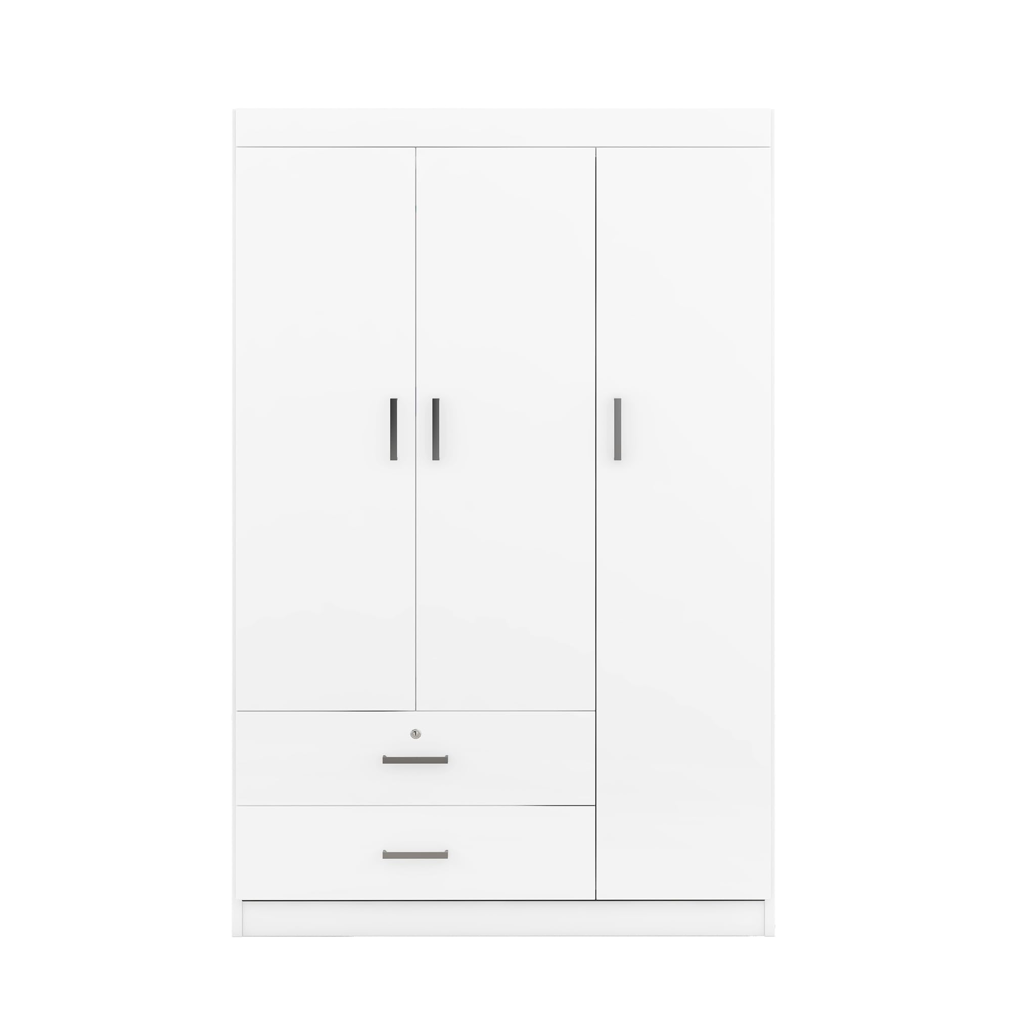 3 Door Wardrobe Closet, Large Freestanding Armoire
