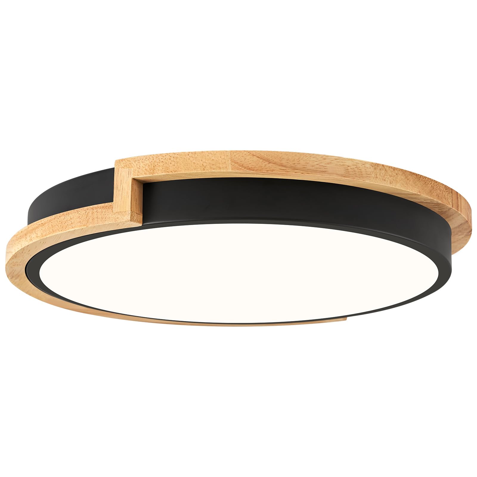 Dimmable Wood LED Flush Mount Ceiling Lights