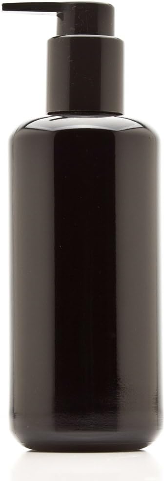 Black Ultraviolet Glass Soap Dispenser Bottle 200 ML (6.8 fl oz) Dish Soap and Bathroom