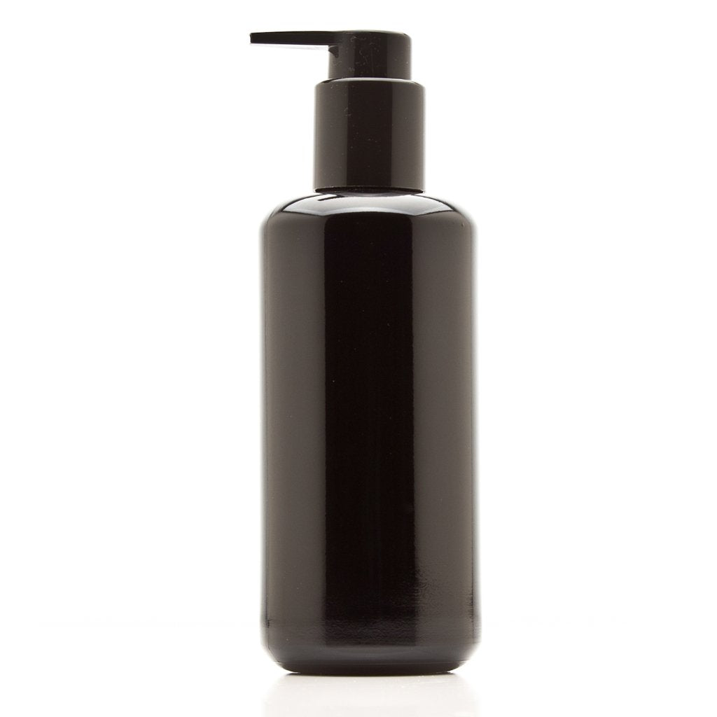 Black Ultraviolet Glass Soap Dispenser Bottle 200 ML (6.8 fl oz) Dish Soap and Bathroom