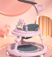 4 in 1 Folding Baby Walker, Activity Walker for Boys Girls, Learning-Seated, Toddler Walk