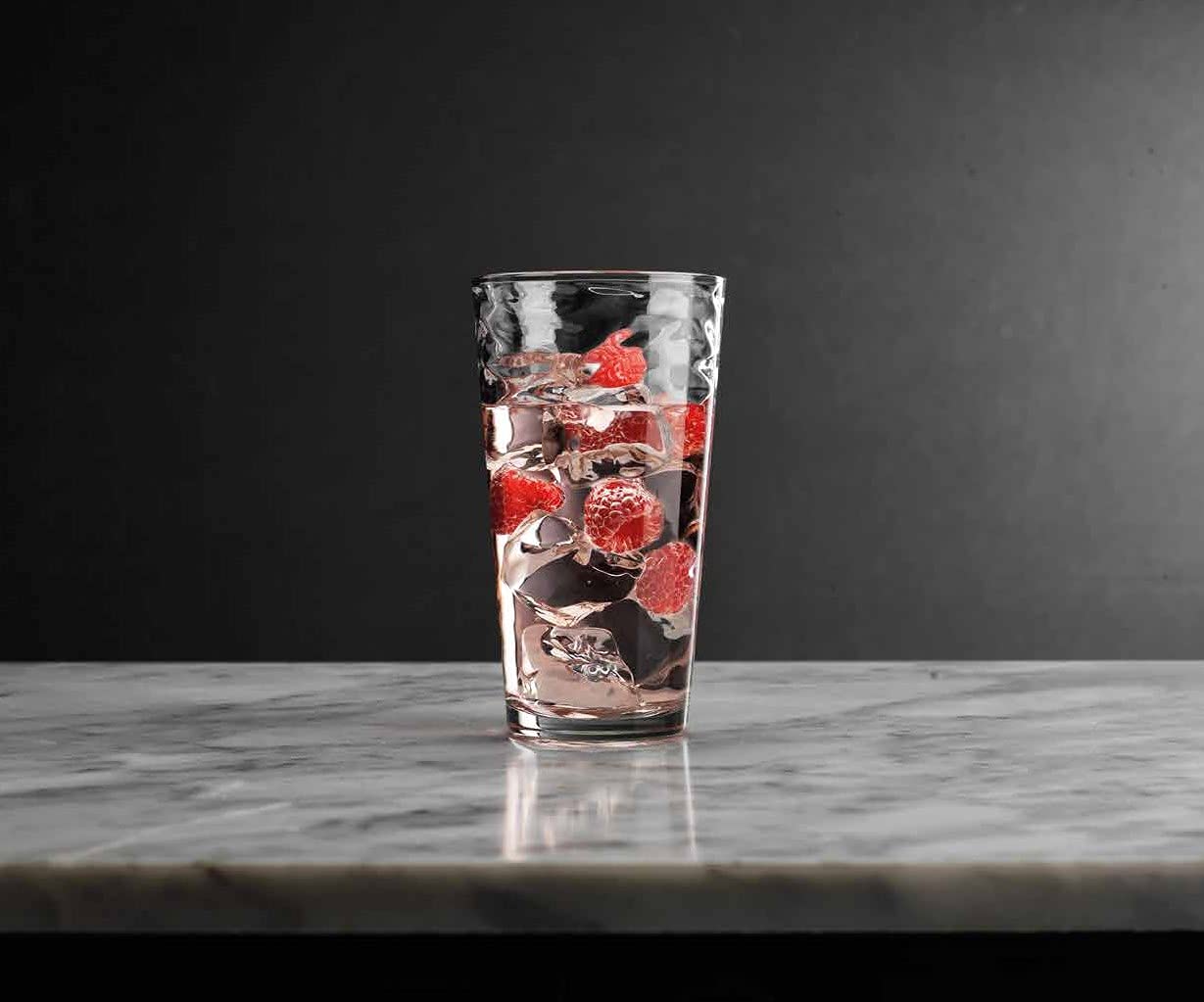 Drinking Glasses Set of 10 Highball Glass Cups, Premium Glass