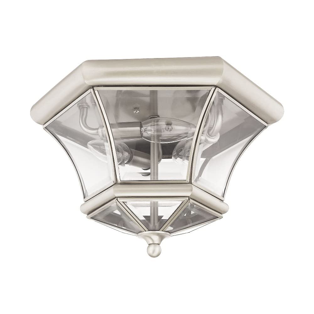 Lighting 7053-02 Monterey/Georgetown 3 Light Ceiling Mount, Polished Brass