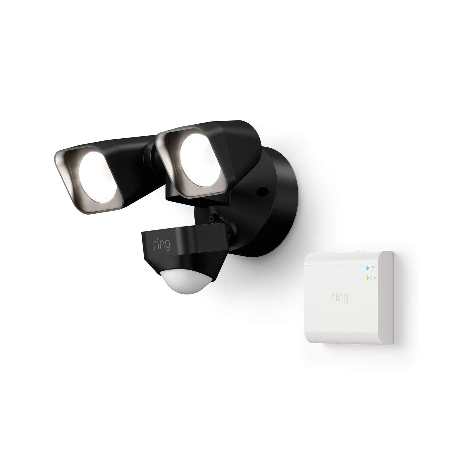 Smart Lighting – Floodlight, Wired, Outdoor Motion-Sensor Security Light, Black (Starter Kit)
