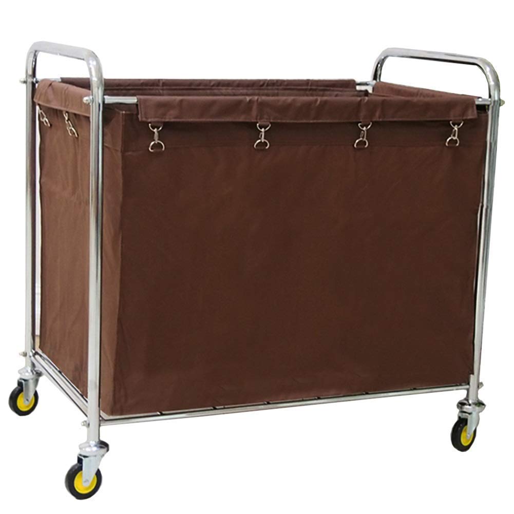 Kitchen Storage Trolley Hotel Laundry Sorter Cart on Wheels,Club Linen Cart