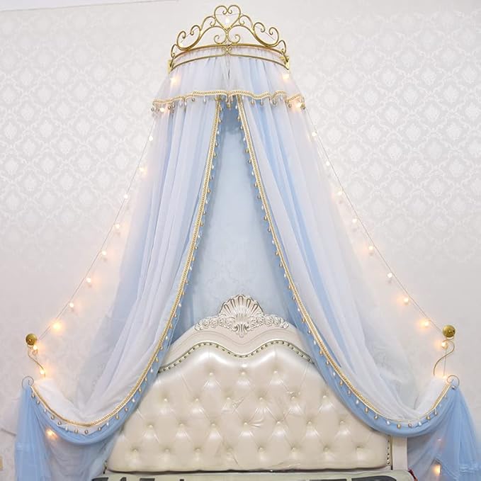 Girl Bed Curtain Princess Crown Mosquito Netting Children Room Decor Bedside