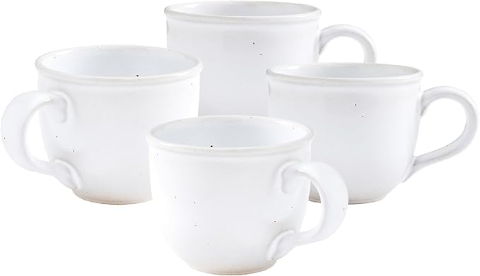 12oz Minerals Mug, Amethyst (Set of 4) - Stoneware Coffee Cup with Reactive Glaze