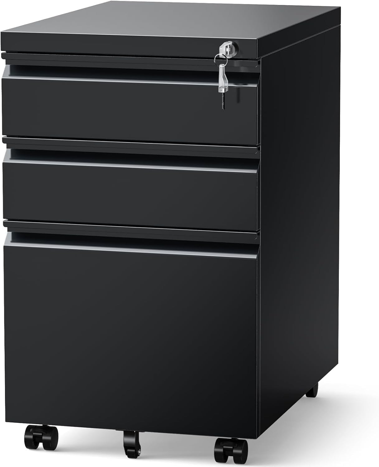 3 Drawer Filing Cabinet, File Cabinets for Home Office, Locking File Cabinet